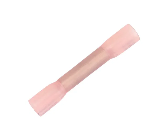 TBSE18-100 – PACER Wire Terminal End, Butt Connector 22-18 Gauge Wire Tinned Copper Connector/ Heat Shrink Insulation...